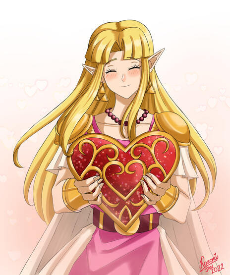 Zelda with Heart Container